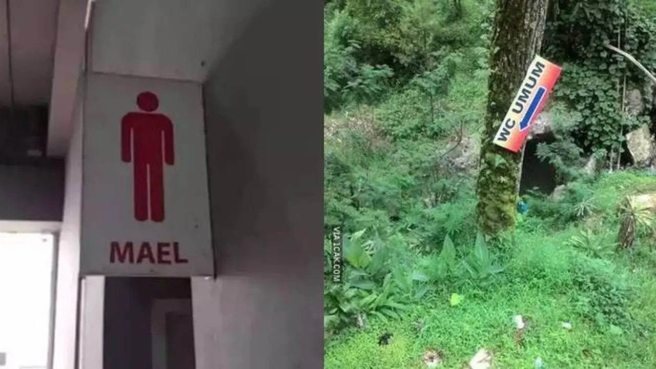 8 Potret Tanda Penunjuk Ke Toilet Ini Malah Bikin Bingung