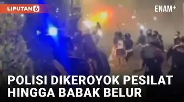 Anarkis! Anggota Perguruan Silat PSHT Keroyok Polisi di Jember