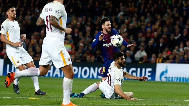 Dua Gol Bunuh Diri Bawa Barcelona Taklukan AS Roma