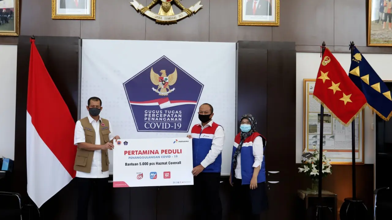 Upaya Putuskan Mata Rantai Sebaran Covid-19, Pertamina Beri Bantuan 5.000 APD Kepada BNPB