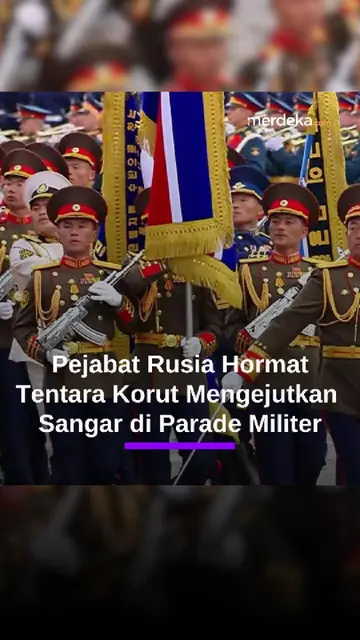 Sangar! Tentara Korut Tampil di Victory Day, Pejabat Militer Rusia sampai Berdiri Hormat