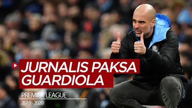 Berita video mengenai sesi konferensi pers saat Josep Guardioa berhasil dipaksa menyerah untuk mengakui kehebatan Liverpool oleh jurnalis ini.