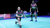 Tontowi Ahmad/Winny Oktavia Kandau menyingkirkan pasangan Malaysia, Chan Peng Soon/Goh Liu Ying, 21-15, 16-21, 23-21, pada 16 besar All England 2019 di Birmingham Arena, Kamis (7/3/2019) malam WIB. (PBSI)