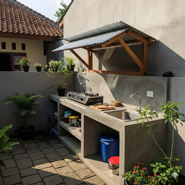 Dapur Terbuka Tanpa Atap