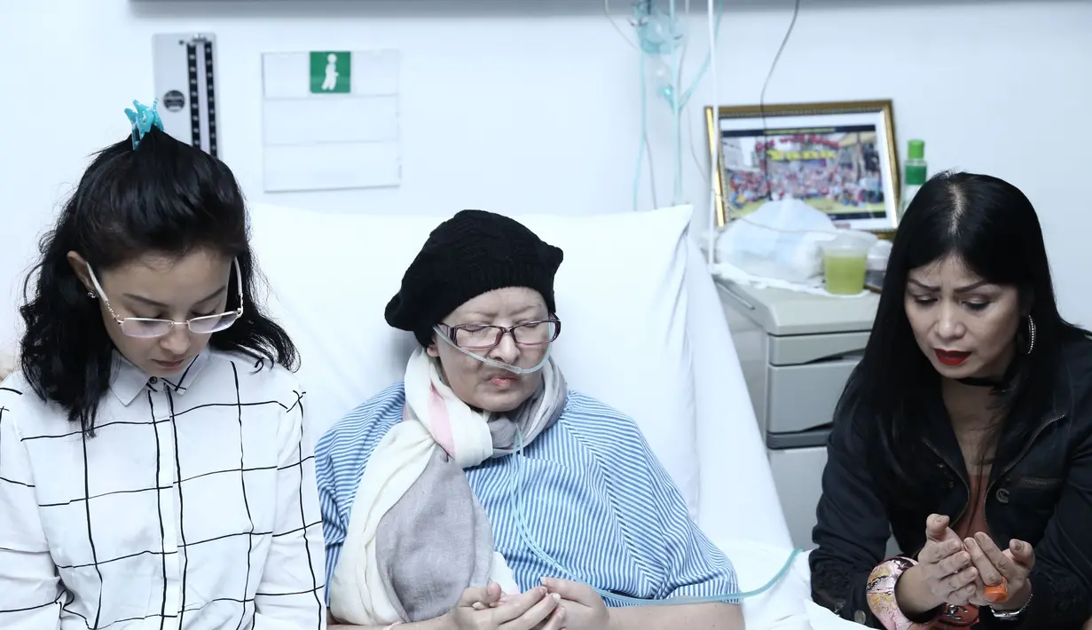 "Saya jujur sangat bahagia masih diperhatikan sama temen-temen yang berjuang dulu, saya sangat bahagia," ungkap Yana Zein terharu di Rumah Sakit Siloam, TB Simatupang, Jakarta Selatan, Senin (9/1/2017). (Galih W. Satria/Bintang.com)