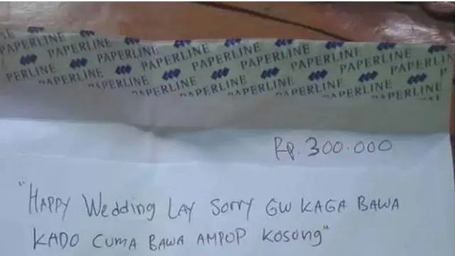 6 Pesan di Amplop Kosong Buat Sumbangan Nikah Ini Bikin Elus Dada