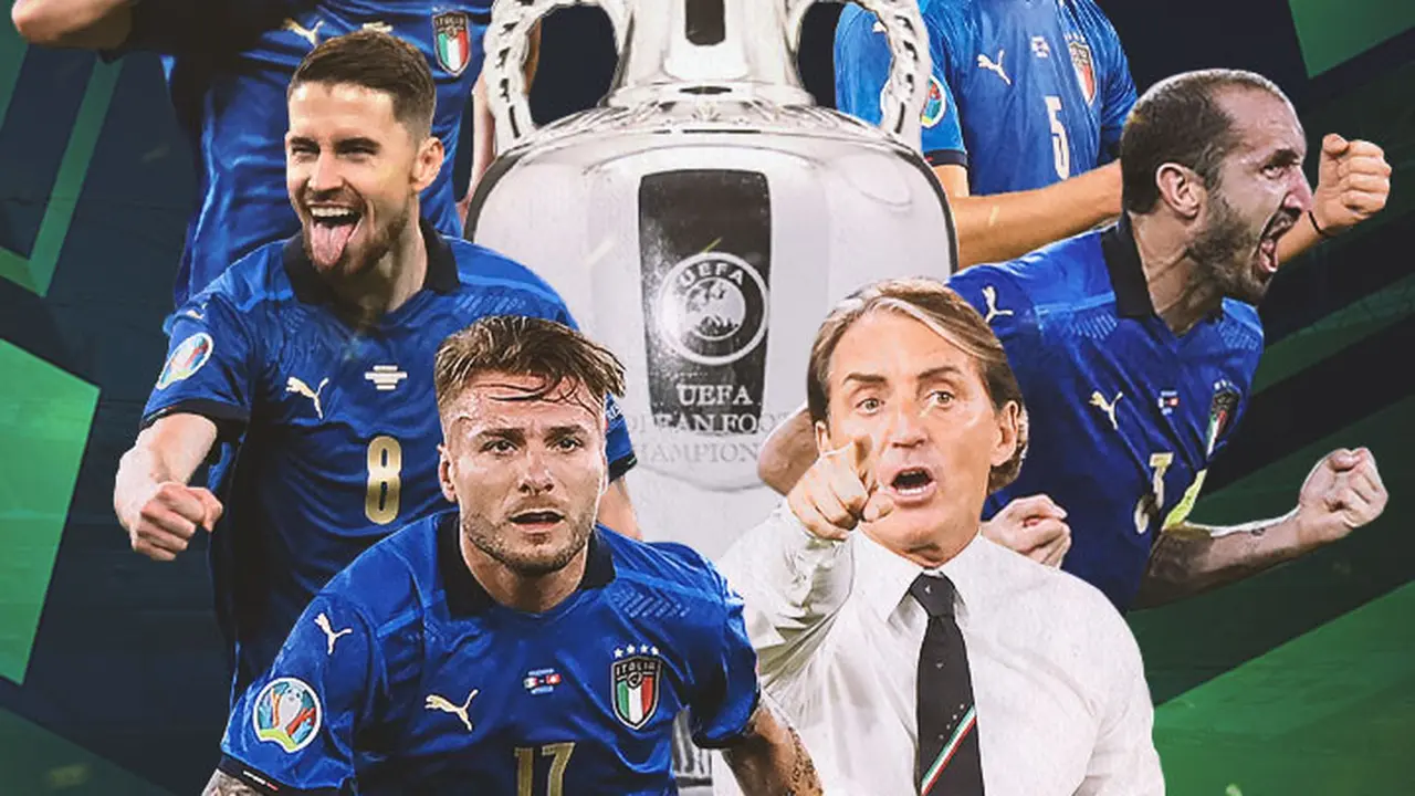 Piala Eropa - Euro 2020 Ilustrasi Timnas Italia Juara