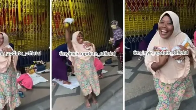 Reaksi Wanita Peluk Mie Instan Saat Terima Bantuan Buat Haru