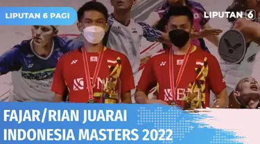Pasangan Ganda Putra Indonesia, Fajar Alfian dan Muhammad Rian Ardianto atau FajRi tahun ini sukses meraih gelar juara Indonesia Masters 2022. Sebelumnya FajRi juga menjuarai Swiss Open 2022 dan runner up Thailand Open serta Korea Open 2022.