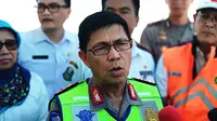 Kepala Korps Lalu Lintas Polri Irjen Royke Lumowa saat mengecek jalur mudik Lebaran 2018. (Liputan6.com/Nafiysul Qodar)