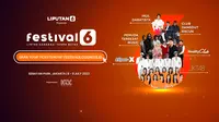 Konser musik Festival 6 Pulau Satu Senayan Park pada tanggal 8-9 Juli 2023.