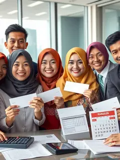 cara menghitung thr &copy;Ilustrasi dibuat AI