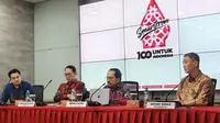 Konferensi pers merger XL Axiata - Smartfren. Liputan6.com/Agustinus Mario Damar