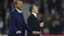 Pelatih Inter Milan Stefano Vecchi dan manager Southampton Claude Puel. (Reuters / Eddie Keogh)
