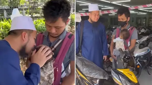Kisah Haru Pria Bawa Bayi saat Jadi Kurir Makanan Ini Jadi Sorotan