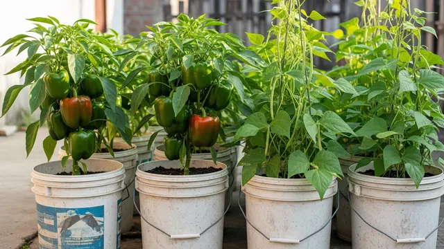 Ide Kebun Kombinasi Tanaman Kacang dan Cabai dalam Ember Bekas