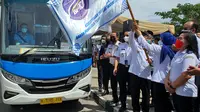 Pemkot Depok bersama PPD dan BPTJ meluncurkan BRT dan JRC di Terminal Depok. (Liputan6.com/Dicky Agung Prihanto)