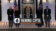 Gedung Putih Amerika Serikat menggelar proses mengheningkan cipta pada Senin (22/2) malam waktu setempat demi menghormati 500 ribu korban meninggal akibat Covid-19.
