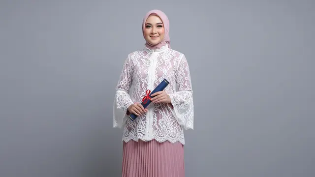 the Pleated Skirt with Sheer Blouse