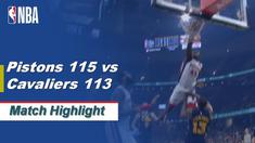Berita Video Highlihts NBA 2019-2020, Detroit Pistons Vs Cleveland Cavaliers 115-113