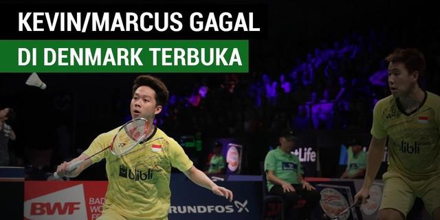 VIDEO: Kevin / Marcus Kalah, Indonesia Tanpa Gelar di Denmark Terbuka