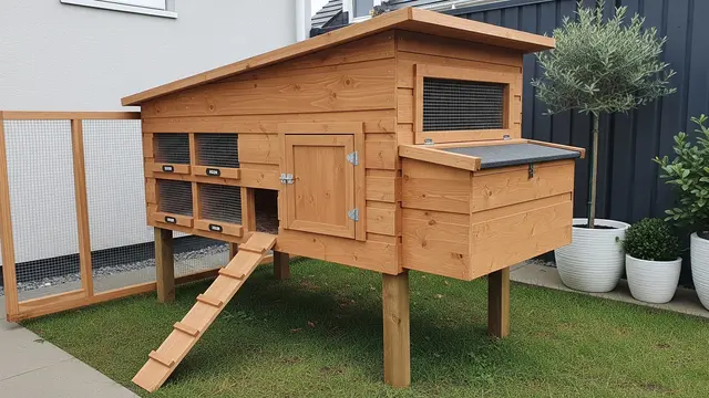 Desain Kandang Ayam Backyard Rustic tapi Higienis (Image by Gemini AI)