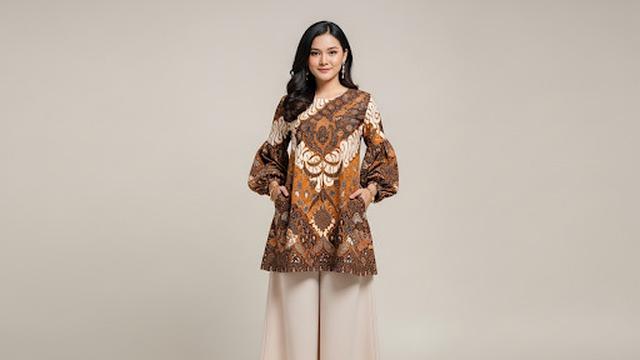 Tunik Batik Premium Lengan Balon Panjang