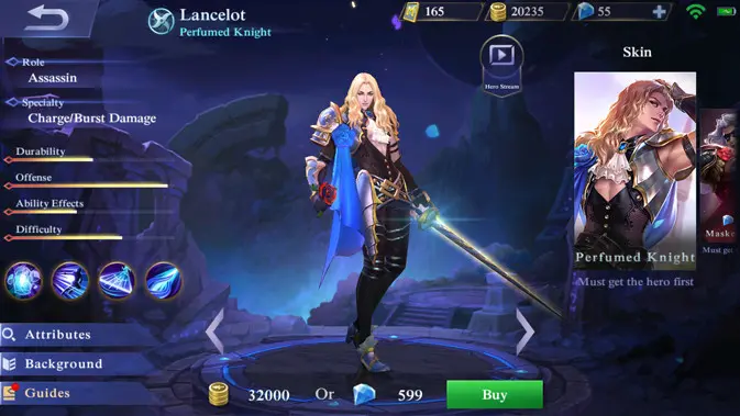 Lancelot di Mobile Legends. Liputan6.com/ Yuslianson
