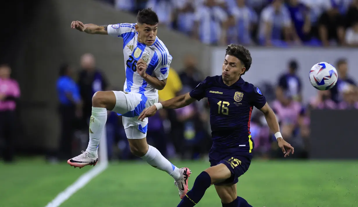 La Albiceleste bermain imbang 1-1, sebelum akhirnya menang lewat adu penalti. (Buda Mendes/Getty Images/AFP)