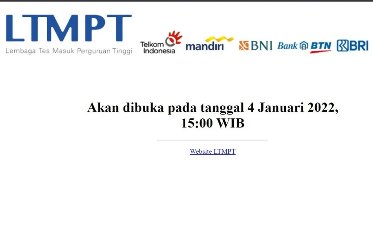 Pendaftaran akun Lembaga Tes Masuk Perguruan Tinggi (LTMPT) untuk siswa yang ingin ikut SNMPTN dan SBMPTN 2022 dimulai Selasa sore (4/1/2021).