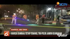 Tim Inafis Polres Sukoharjo dan Labfor Polda Jawa Tengah gelar olah TKP ledakan bom di Pospol Kartasura, Sukoharjo,