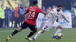 Sepasang gol yang membuat Messi dkk bertekuk lutut dicetak oleh Gaetan Laborde dan Flavien Tait. (AP/Jeremias Gonzales)