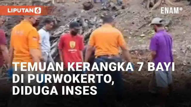 Penemuan tujuh kerangka di Purwokerto Selatan, Banyumas, Jawa Tengah (15/6/2023) mengarah pada dugaan inses. Kerangka ditemukan saat dua pekerja, S (50) dan P (44) hendak meratakan tanah bekas kolam milik PU (42). Tim forensik gabungan menyatakan tem...