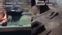 Viral Tiga Kuburan di Dapur Rumah, Bikin Uji Nyali saat Malam Hari (TikTok/@annisaayundr)