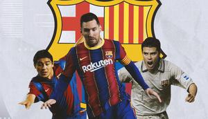 Barcelona - Juan Roman Riquelme, Lionel Messi, Javier Saviola (Bola.com/Adreanus Titus)