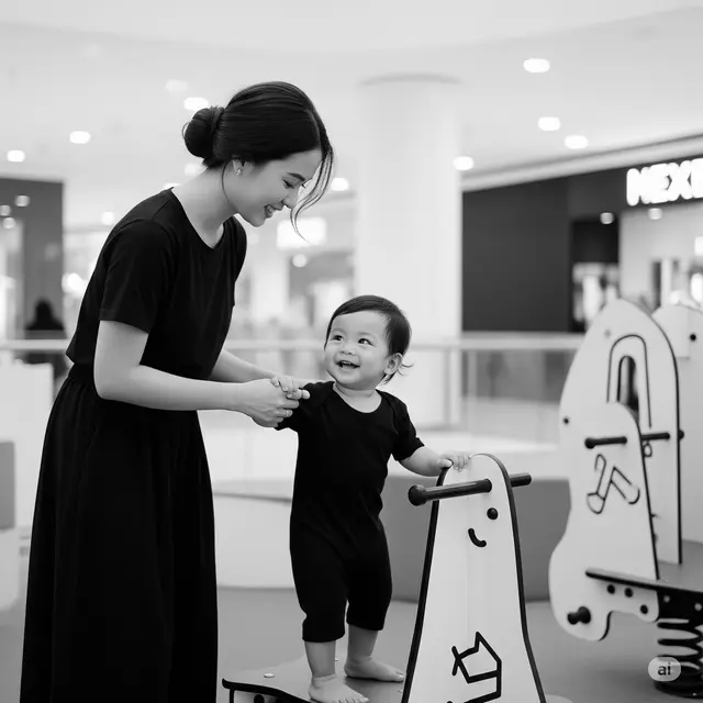Inspirasi Outfit Anak dan Ibu Terbaru 2025. Foto: Gemini