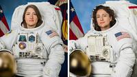 Potret Christina Koch dan Jessica Meir. (Via AFP)