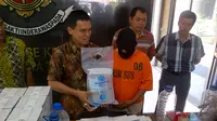 Pandu ditangkap di Dusun Kebon Dalem RT 001 RW 003 Desa Karang Malang, Kecamatan Mijen, Kota Semarang itu mengaku beromzet Rp 35 juta per bulan. (Liputan6.com/Edhie Prayitno Ige)
