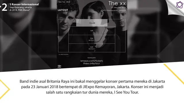 [Bintang] 5 Konser Internasional Siap Guncang Jakarta di 2018, Pilih Mana?