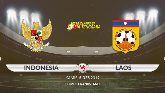 Sea Games 2019 - Sepak Bola - Indonesia Vs Laos 2 (Bola.com/Adreanus Titus)