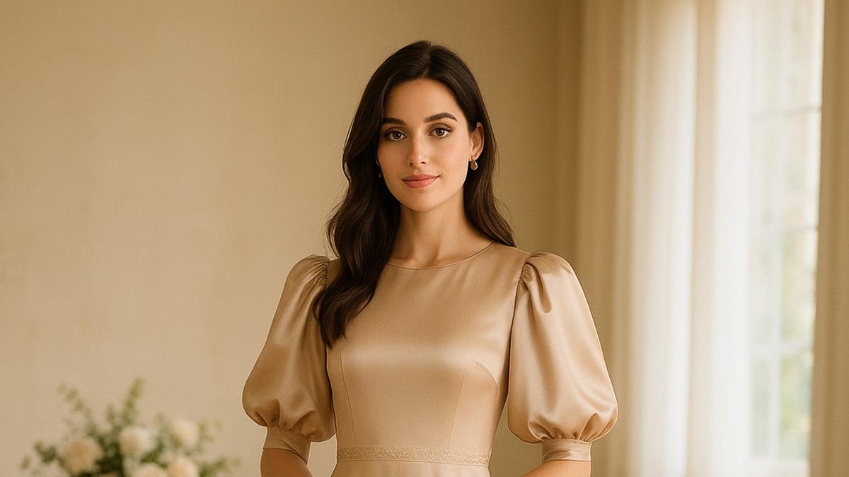 7 Rekomendasi Long Dress Lengan Puff Satin yang Simple tapi Mewah, Tampil Elegan di Acara 2025