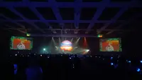 Yesung Super Junior dalam konser "Yesung Solo Concert in Jakarta: Unfading Sense" ads hari Jumat (10/11/2023). (Liputan6.com/Nadia Nurhaliza)