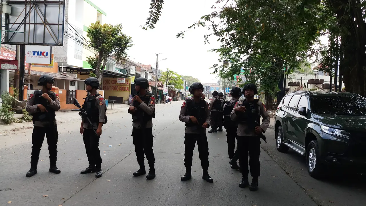 Suasana di dekat Mako Brimob
