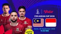 Jadwal FIFA ASEAN Cup 2026 - Malaysia vs Indonesia: Duel Penentu Puncak Grup A di Vidio