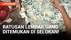 Bocah Asal Sumedang Temukan Ratusan Lembar Uang di Selokan