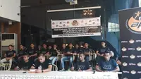 APPI dan pemain perwakilan 18 klub Liga 1 menggelar konferensi pers di Hotel Century, Jakarta, Selasa (25/9/2018). (KLY Sports/Fitri Apriani)