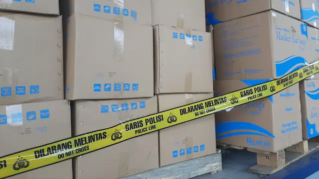 600 Ratus Ribu Masker Ditemukan di Kompleks Pergudangan MJP CARGO