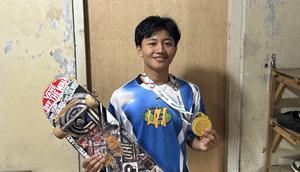 Atlet skateboard Indonesia, Basral Graito Hutomo (18) (Fajar Abrori/Liputan6.com)