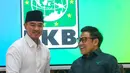 Ketua Umum PKB Muhaimin Iskandar atau Cak Imin juga menyambut kedatangan Kaesang Pangarep. (merdeka.com/Arie Basuki)