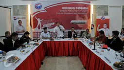 Suasana Rembug Pemuda Perindo di kantor DPP Partai Perindo, Jakarta, Selasa (27/10/2015). Perindo perihatin atas situasi perekonomian yang saat ini dihadapi pemerintahan Jokowi-JK. (Liputan6.com/Johan Tallo)
